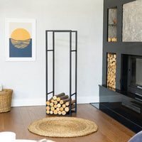 Modern Indoor Log Holder for Fireplace Storage