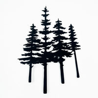 Pine Trees Metal Wall Art