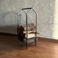Portable Home Shaped Metal Log Storage