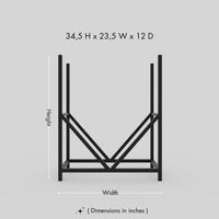 Elegant Metal Firewood Rack