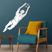 Goalkeeper Jumping Metal Wall Art