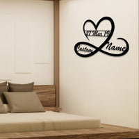 Custom Heart and Infinity Metal Wall Art