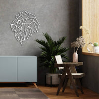 Lion Head Metal Wall Art