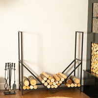 Modern V-Shaped Metal Firewood Rack