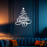 Pine Tree Merry Christmas Wall Art