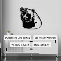 Bear Silhouette Metal Wall Art