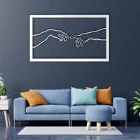 Sacred Creation of Adam Metal Wallart