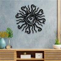Rustic Metal Sun Wall Art