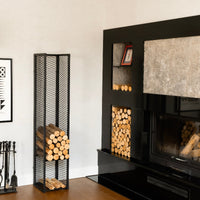 Tall Modern Metal Firewood Rack