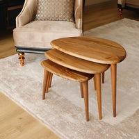 3-Piece Walnut Nesting Table Set