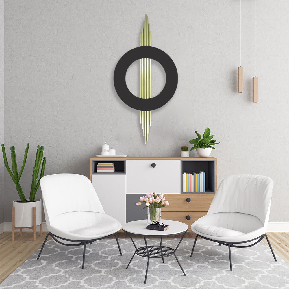 Black and Gold Modern Geometric Decor