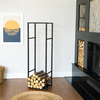 Modern Indoor Log Holder for Fireplace Storage