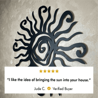 Rustic Metal Sun Wall Art