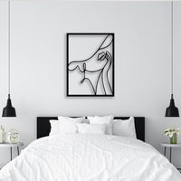 Abstract Woman With Hat Metal Decor