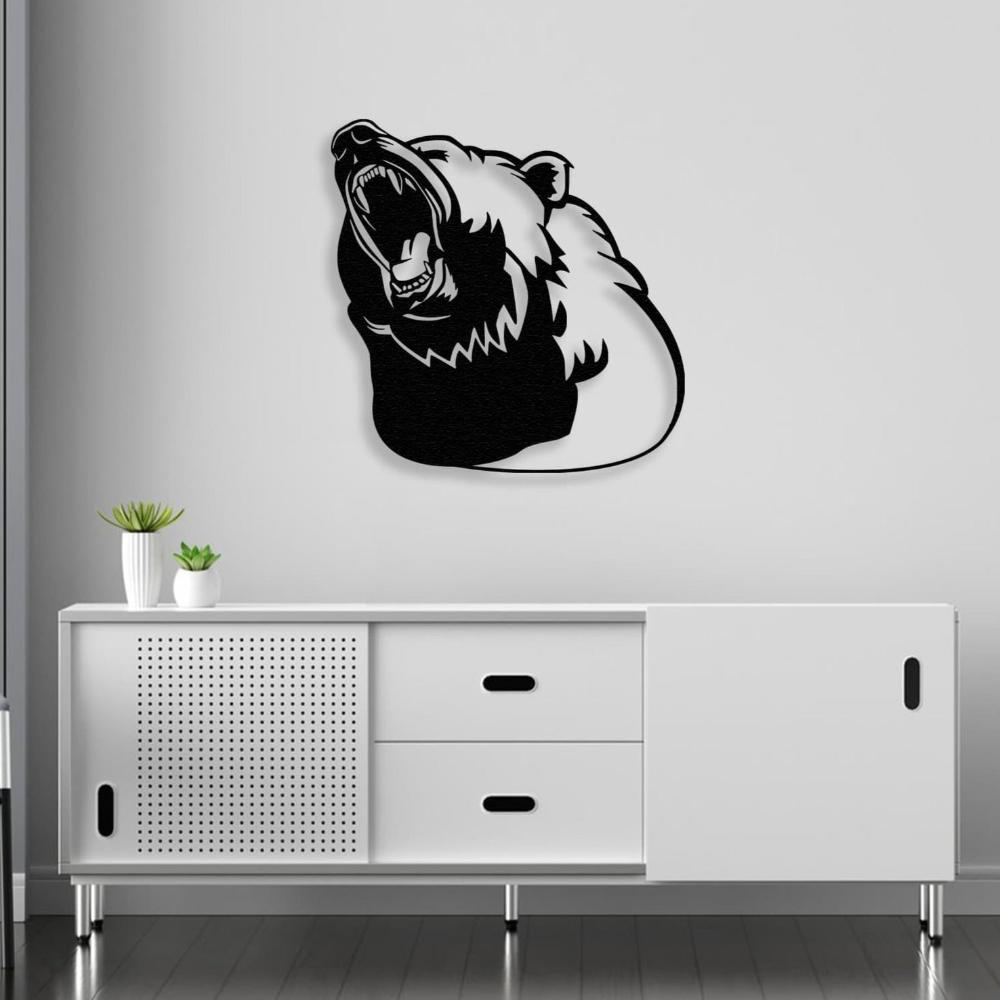 Bear Silhouette Metal Wall Art
