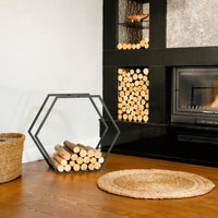 Portable Hexagonal Shaped Firewood Rack