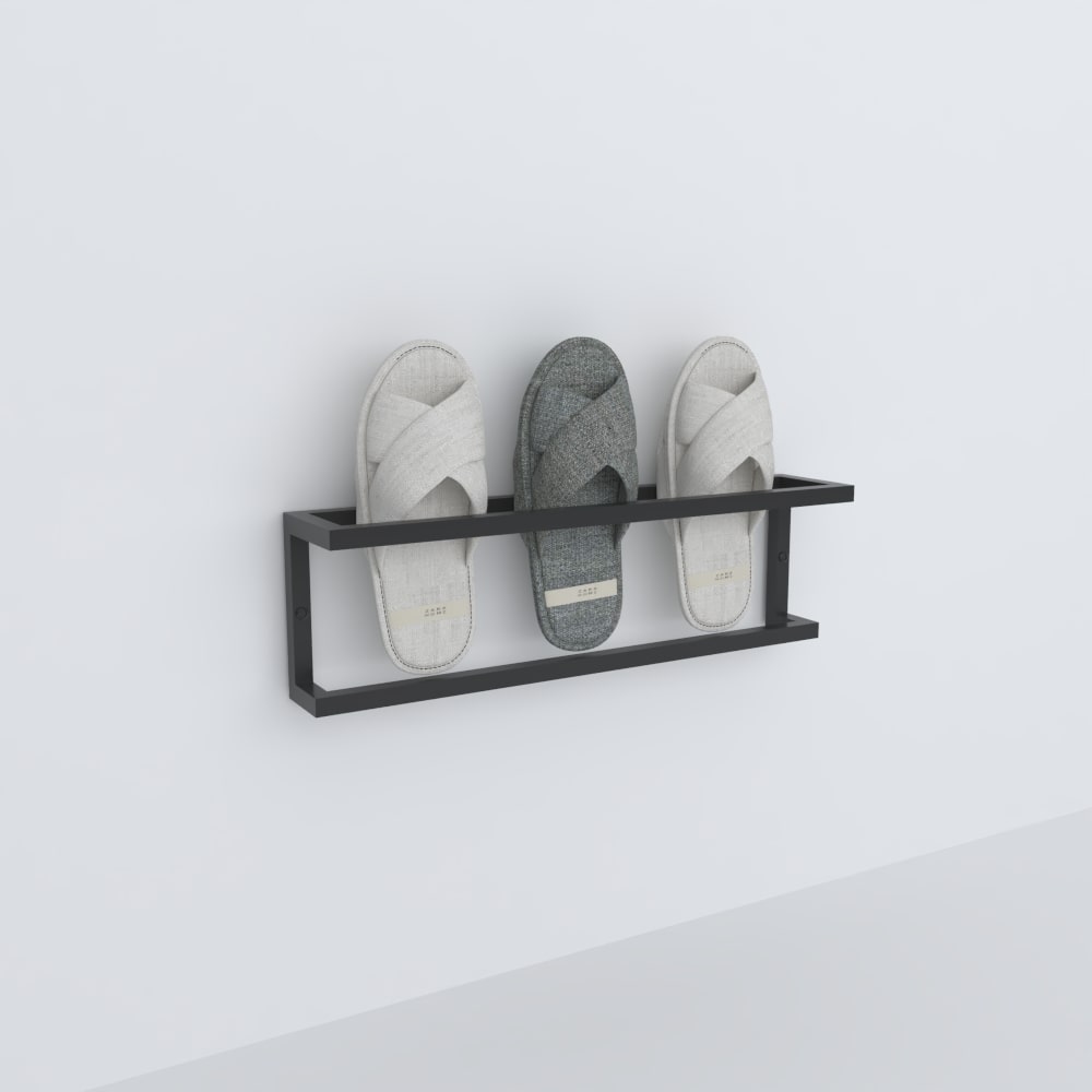 Minimalist Wall Mounted Slipper Rack for Small Space Organization