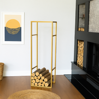 Modern Indoor Log Holder for Fireplace Storage