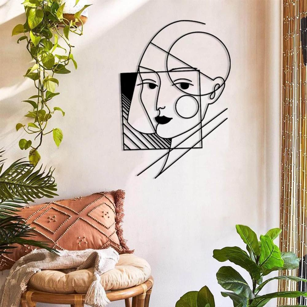 Geometric Lady Wall Art