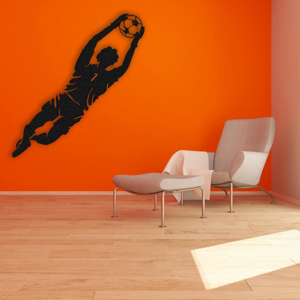 Goalkeeper Jumping Metal Wall Art