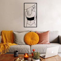 Lady With Hat Metal Wallart