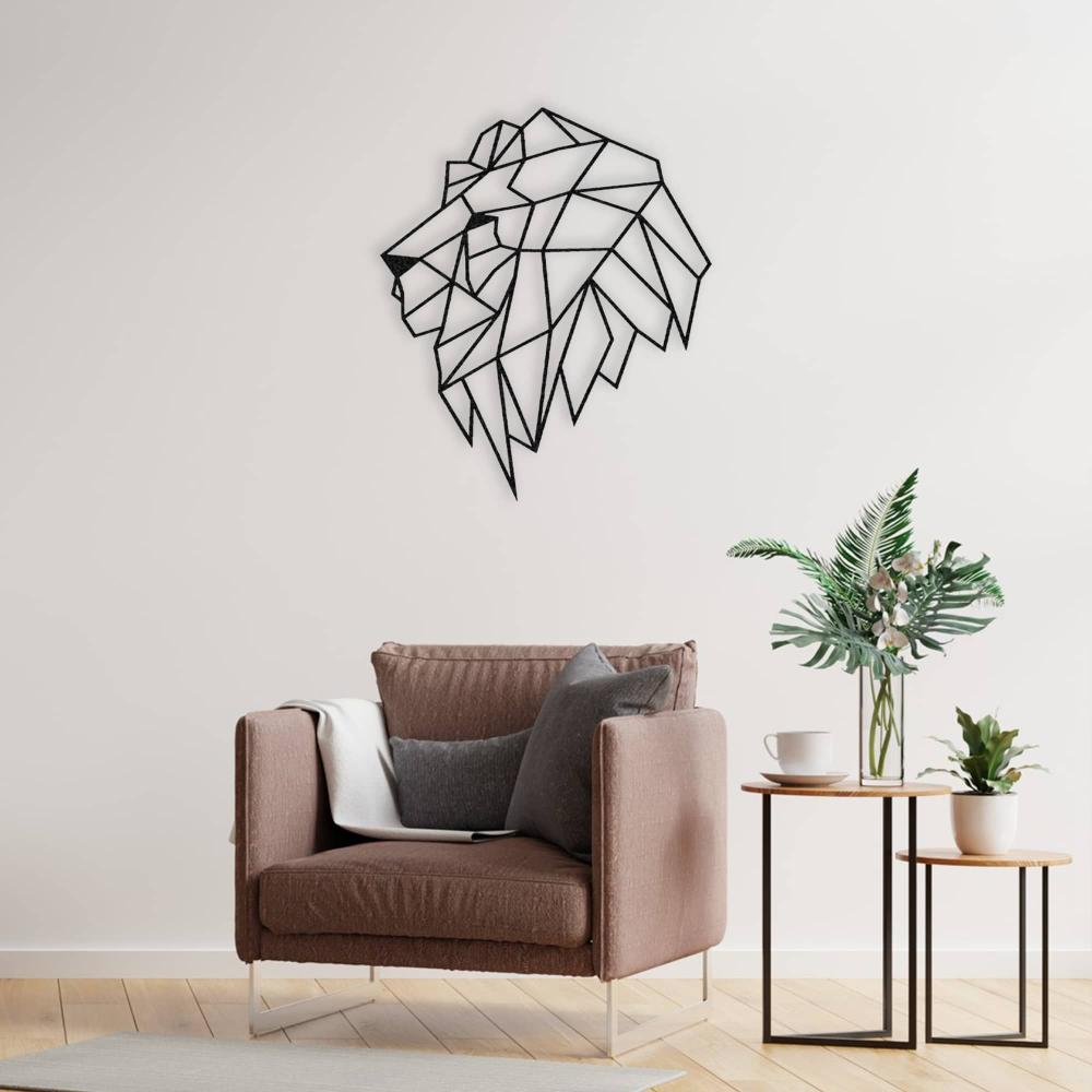 Lion Head Metal Wall Art