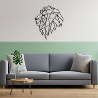 Lion Head Metal Wall Art