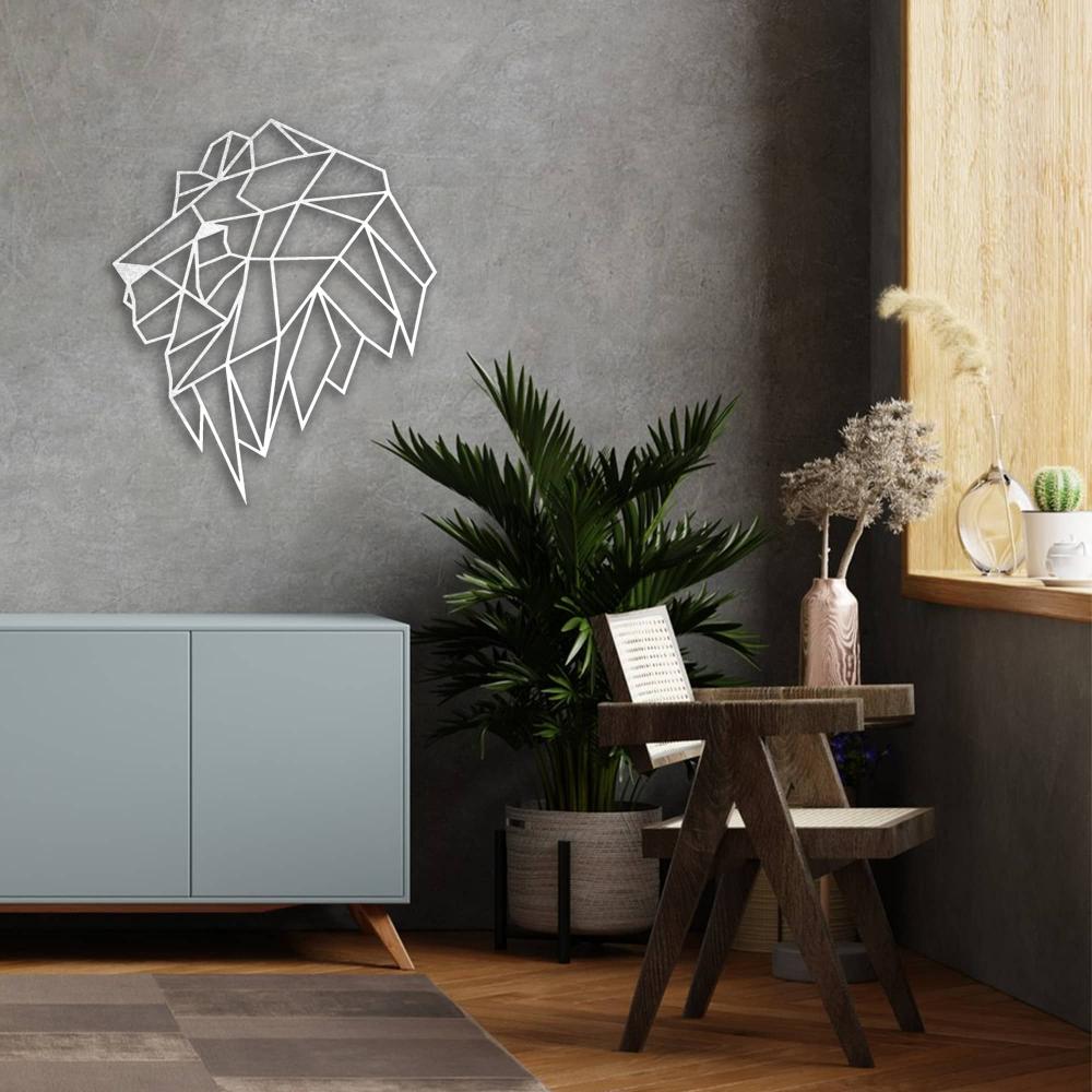 Lion Head Metal Wall Art