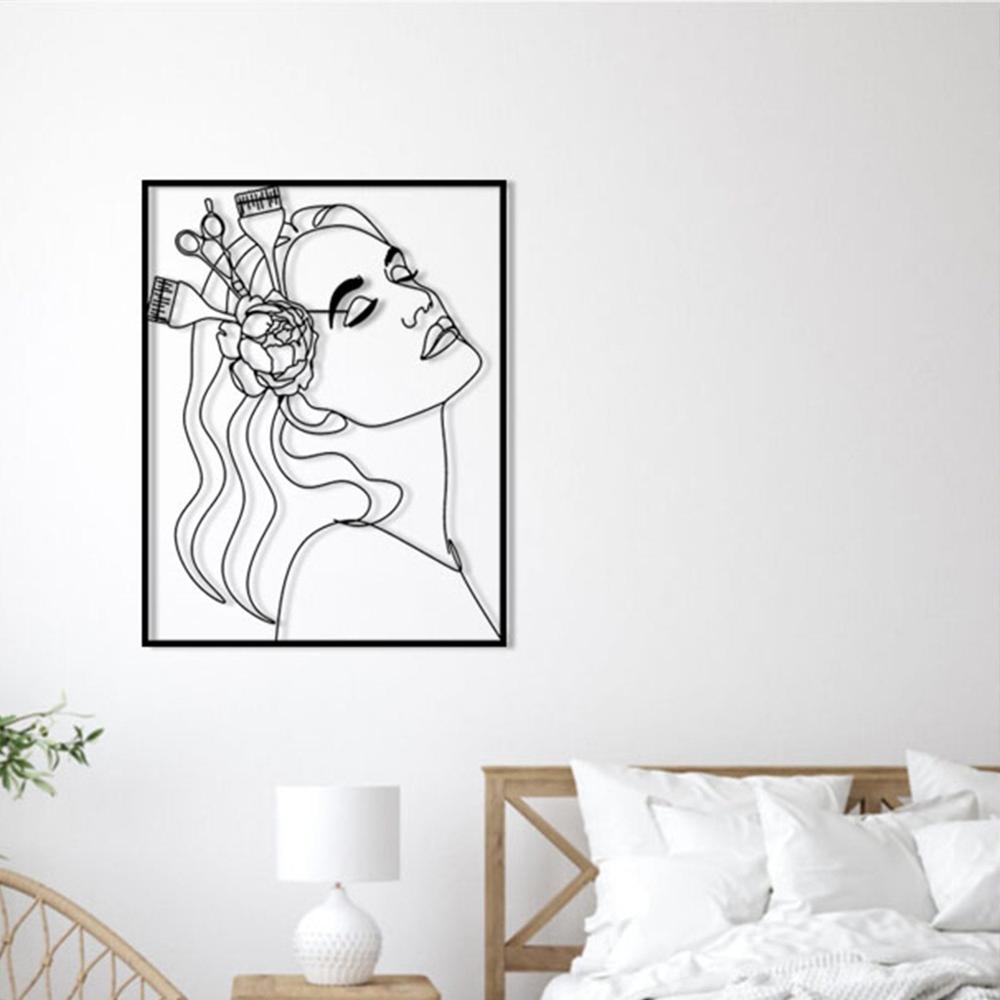 Metal Make Up Lady Wall Art
