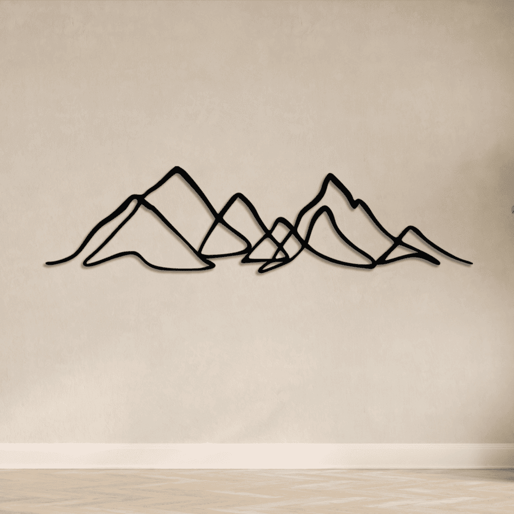 Metal Mountain Line Art