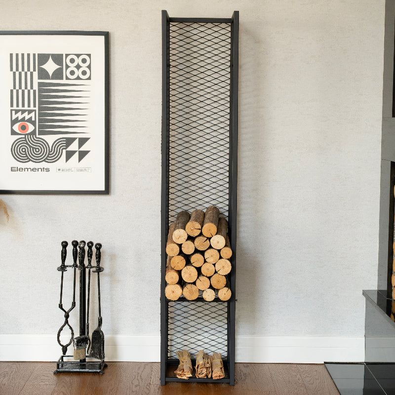 Tall Modern Metal Firewood Rack