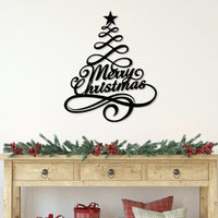Pine Tree Merry Christmas Wall Art