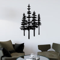 Pine Trees Metal Wall Art