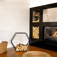 Portable Hexagonal Shaped Firewood Rack