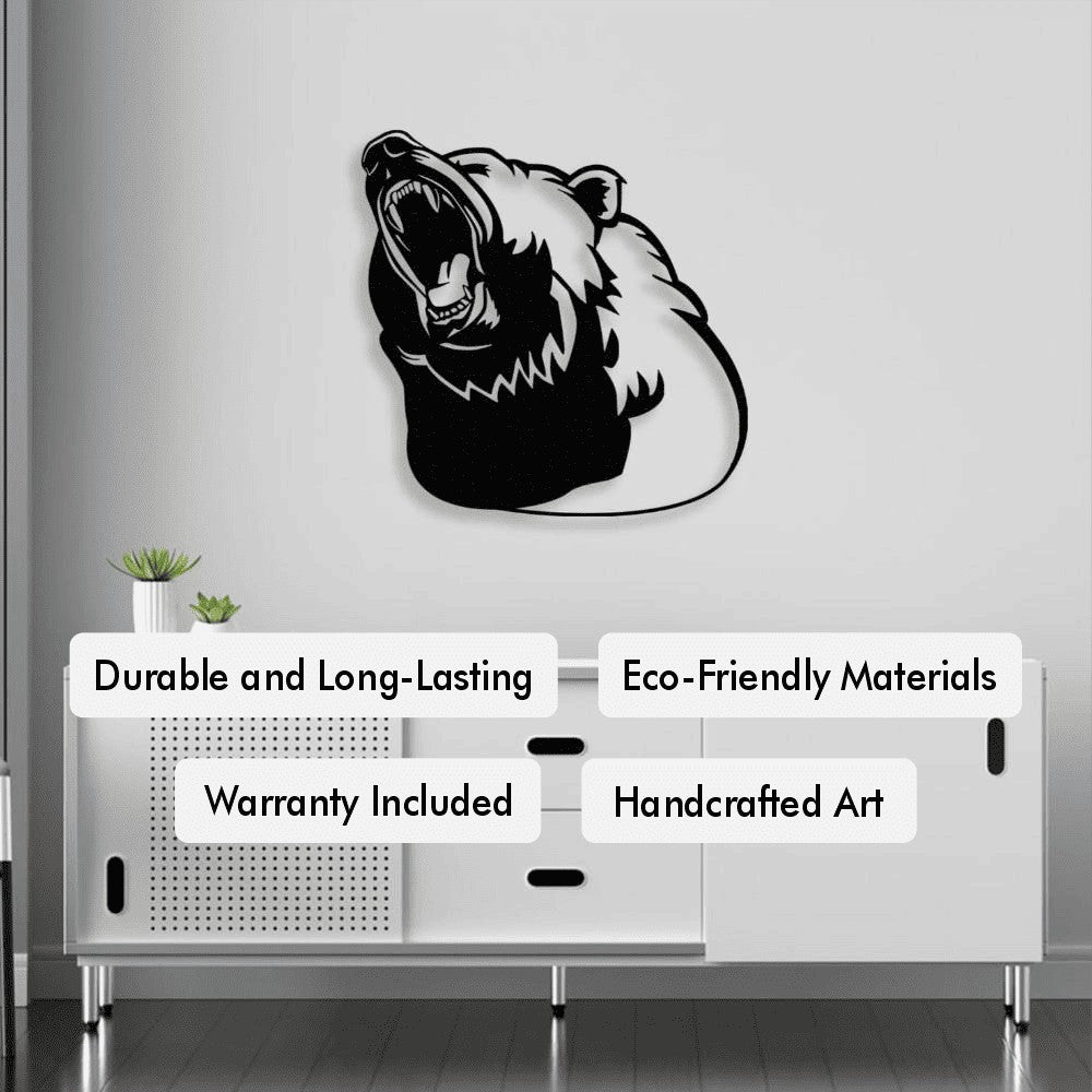 Bear Silhouette Metal Wall Art