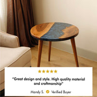 Walnut and Epoxy Side Table