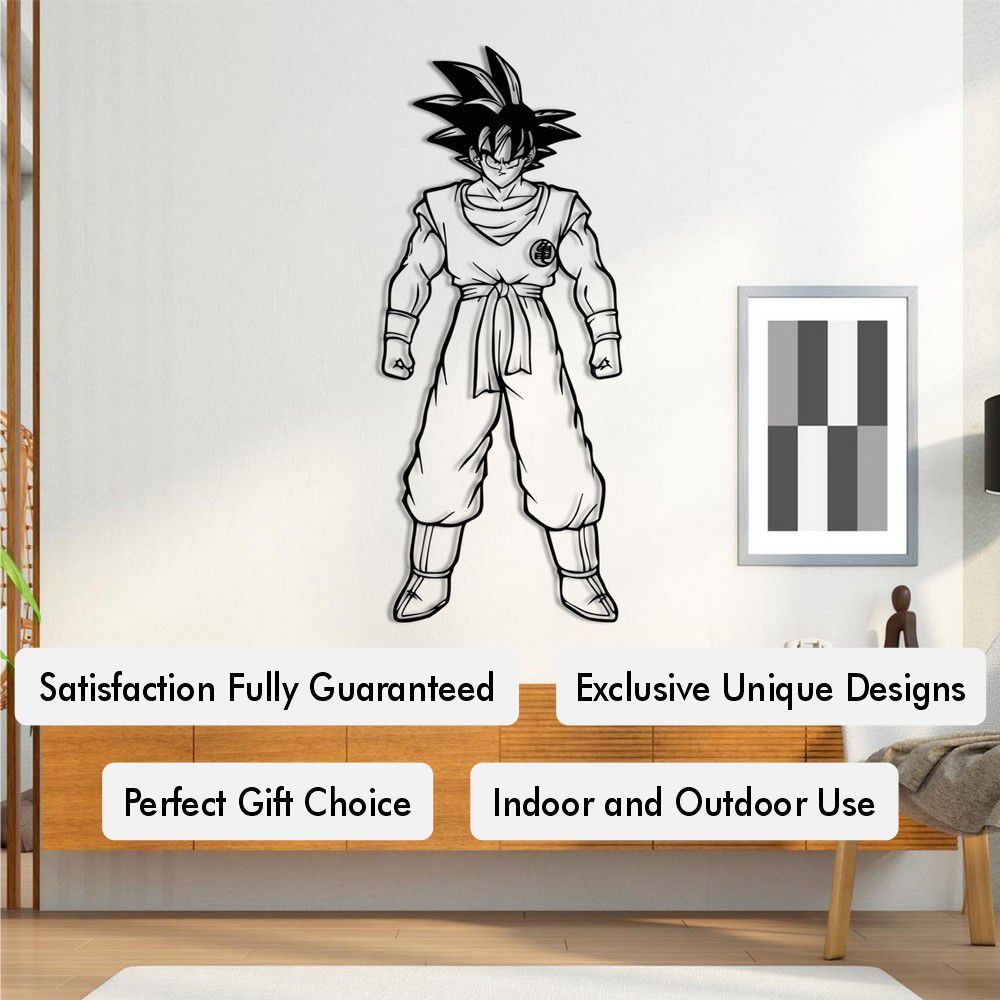 Saiyan of Earth Son Goku Metal Wall Art