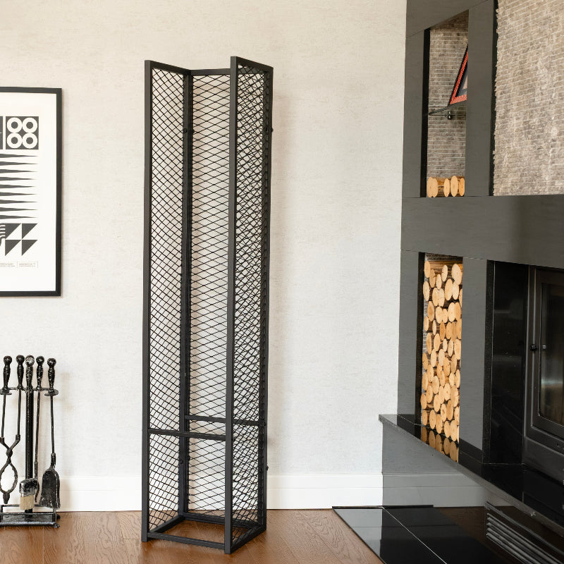 Tall Modern Metal Firewood Rack