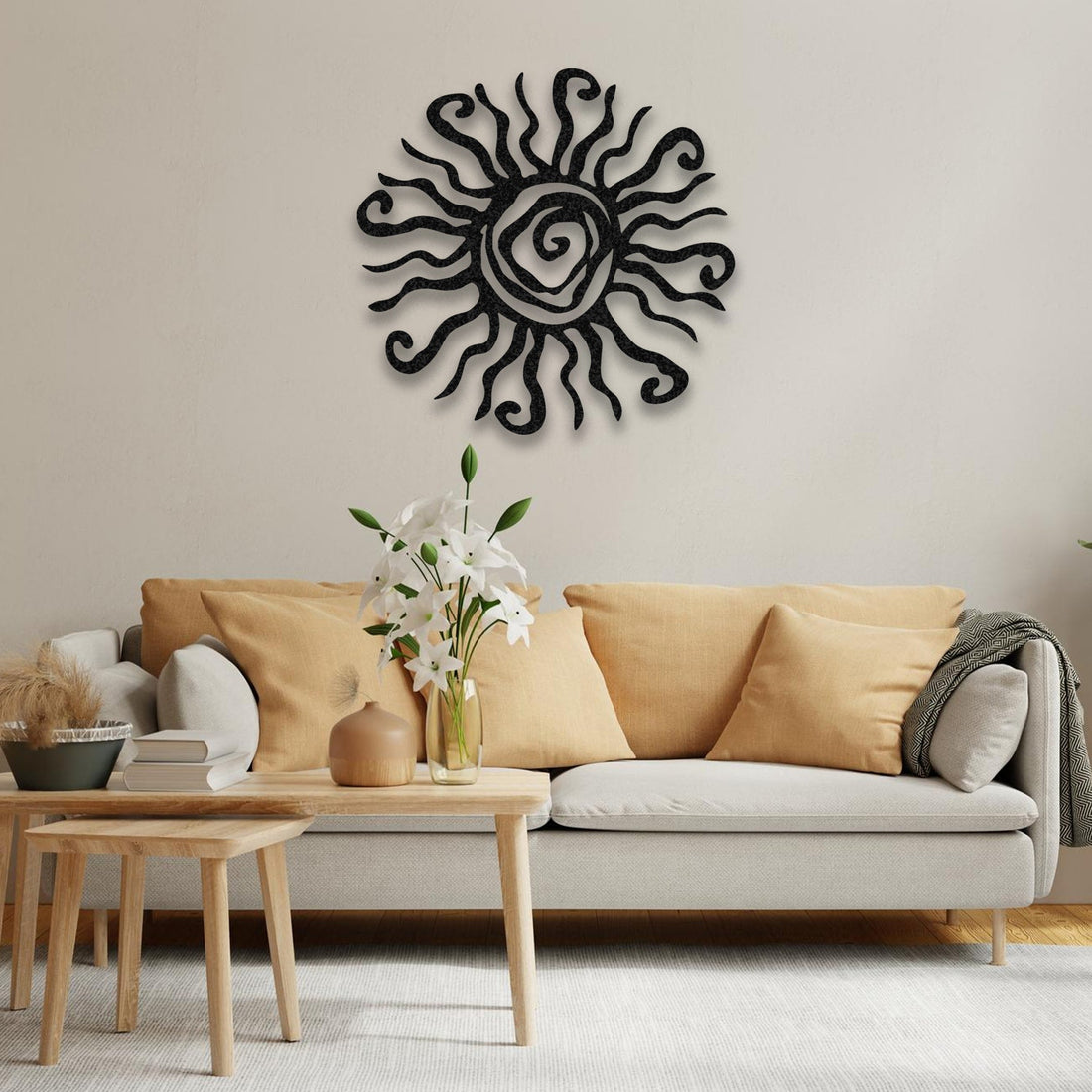 Rustic Metal Sun Wall Art