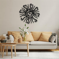 Rustic Metal Sun Wall Art
