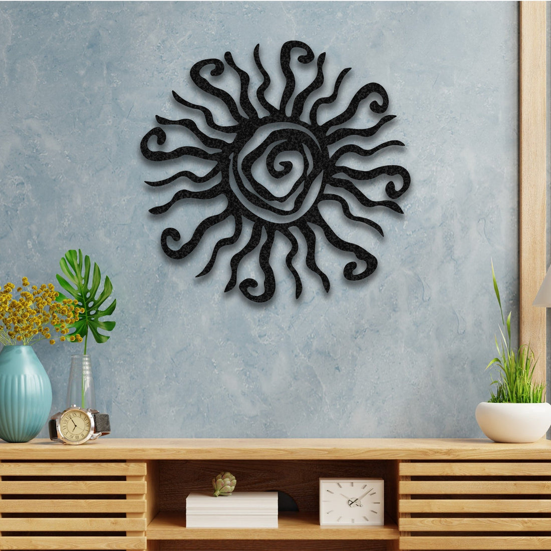 Rustic Metal Sun Wall Art