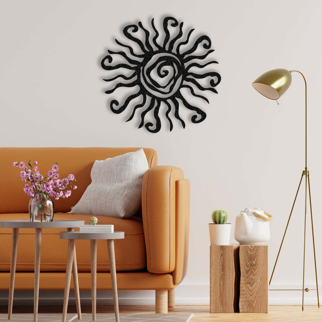 Rustic Metal Sun Wall Art