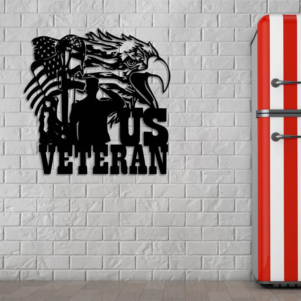 US Veteran Independence Day Gift Metal Wall Art