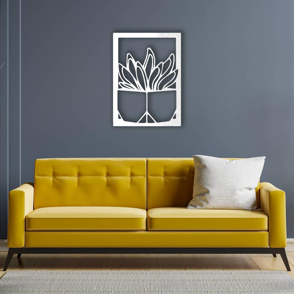 Vase with Succulent Metal Wall Art